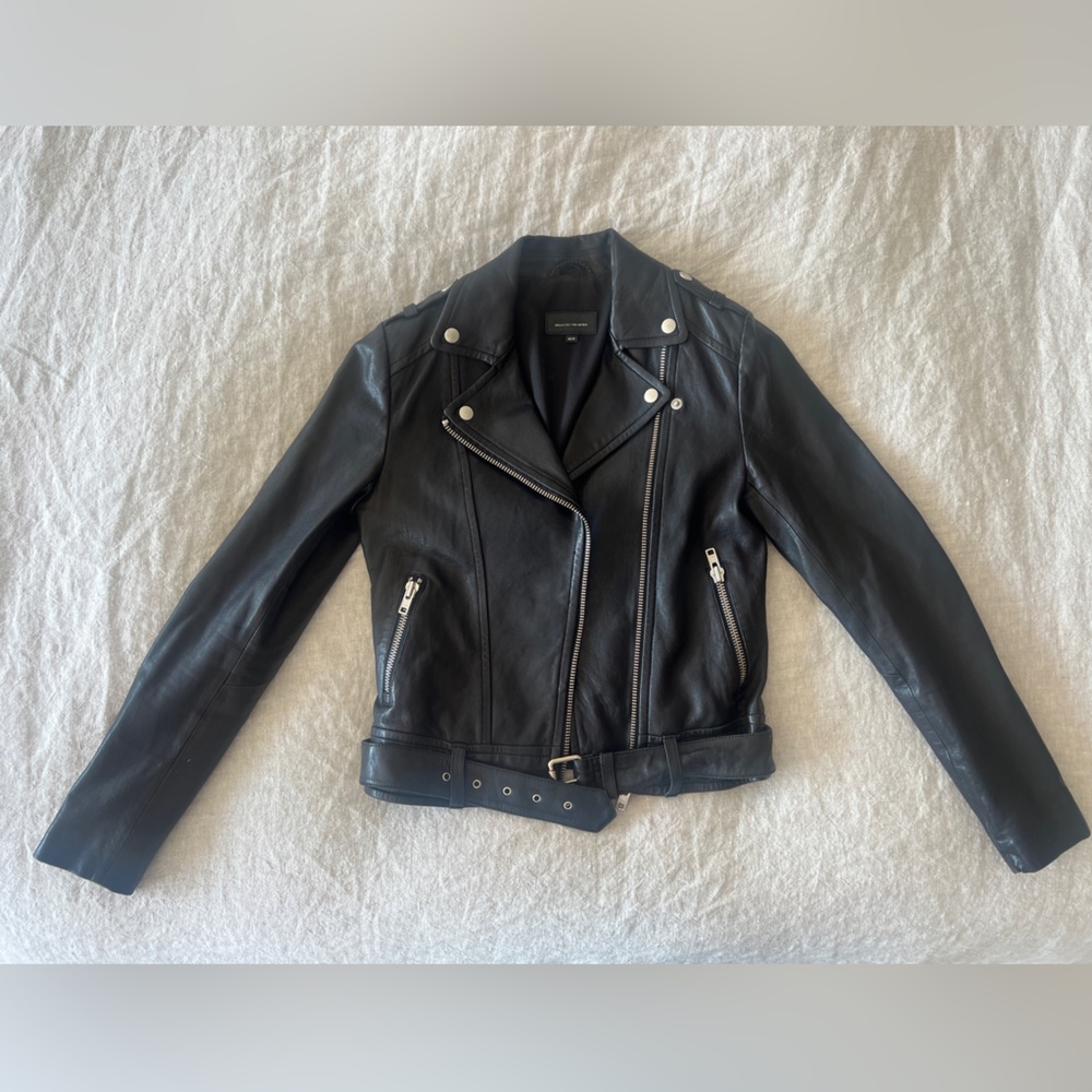 Mackage x Aritzia |  Black Leather Moto Jacket
